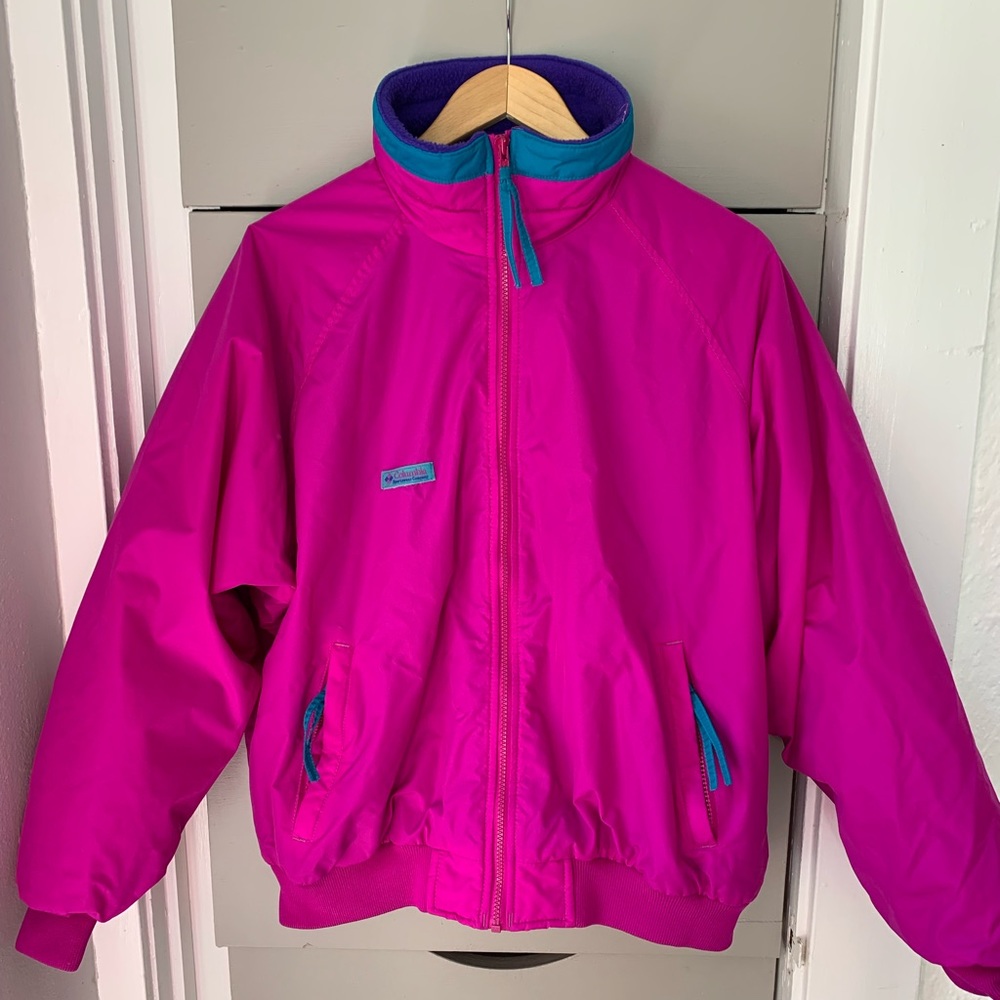 Vintage Columbia Neon Pink Women’s Jacket Medium